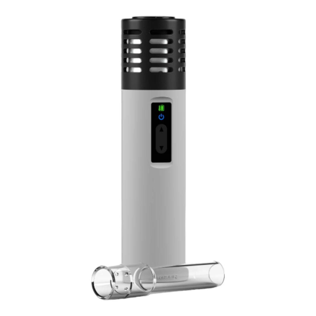 Arizer Air SE White с установленным стеклянным мундштуком